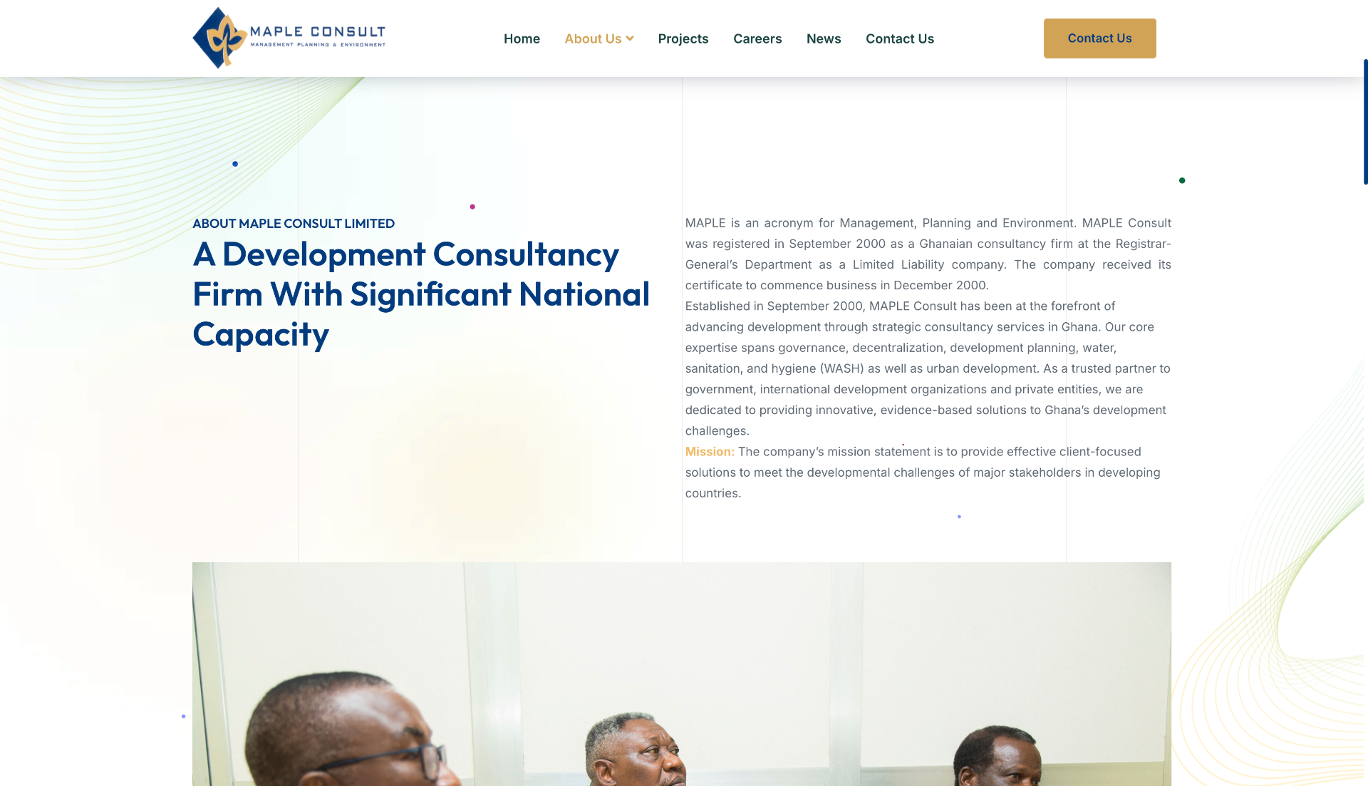 About — a development consultancy with national capacity