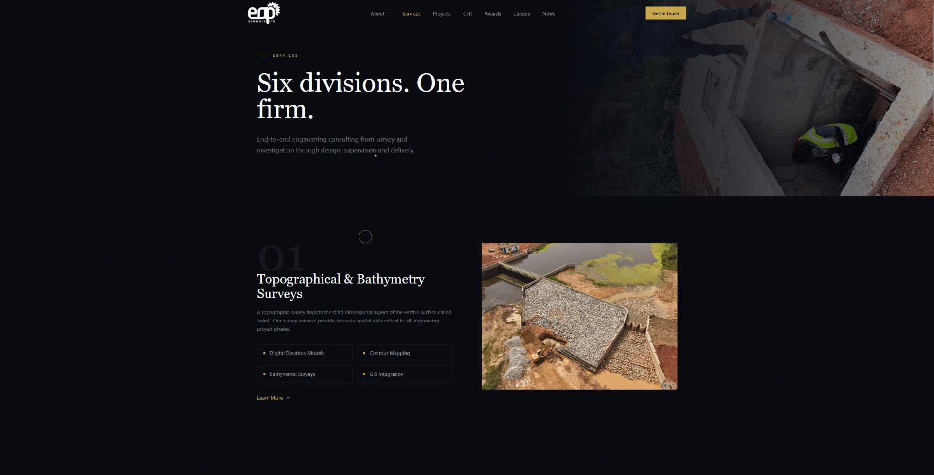 Services — Six divisions, one firm
